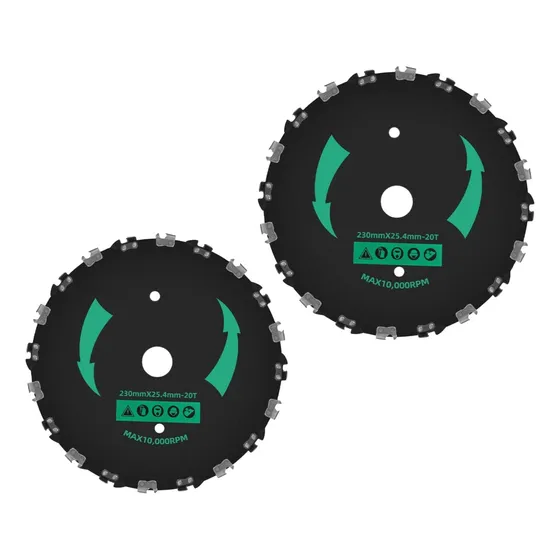 Kit 2 Disco Para Roçadeira Com Dentes De Corrente Motosserra