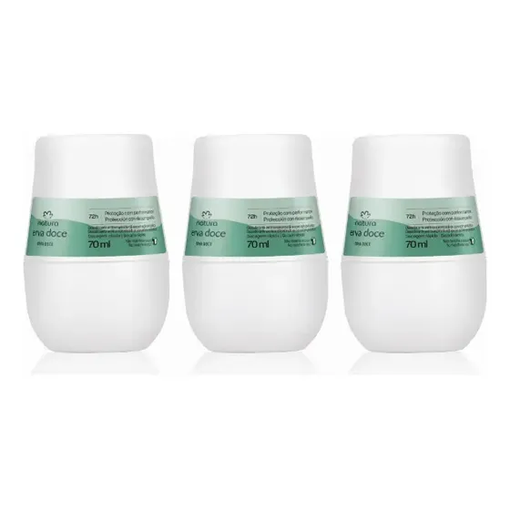 Kit 3 Natura roll on erva doce antitranspirante