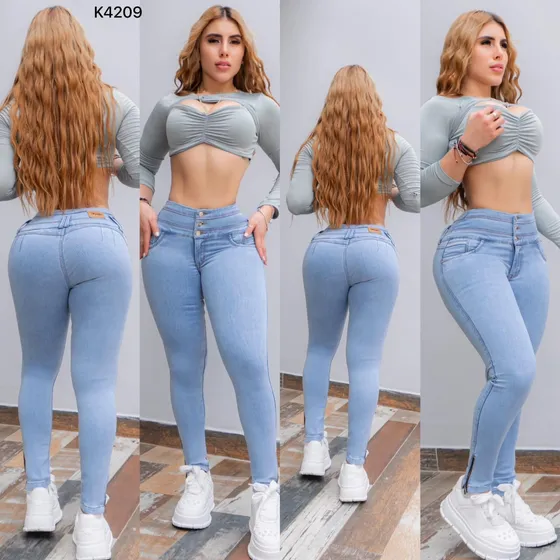 Jeans Pantalon Dama Levanta Cola Moda Colombiana