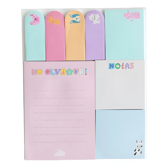 Set Notas Adhesivas Tacos Señalador Anotador Banderitas