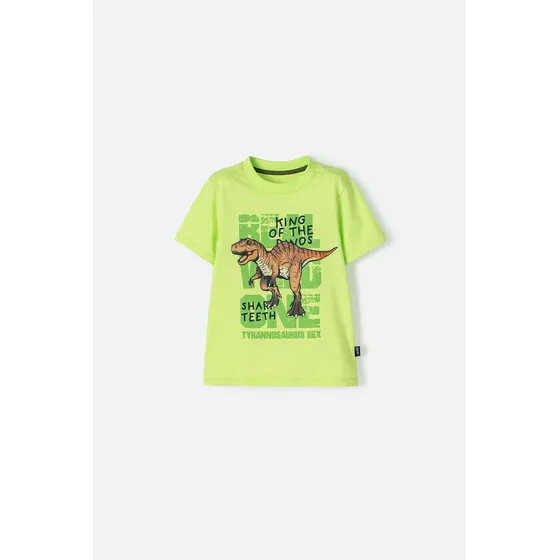 Camiseta De Littlemic Manga Corta Verde Para Niño 2t A 5t