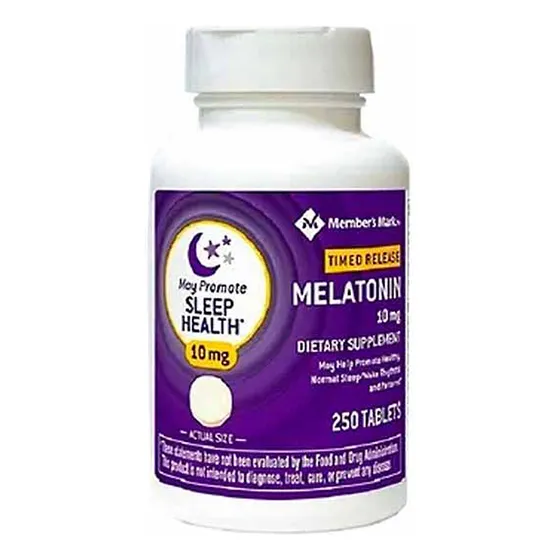 Melatonina 10 Mg Liberación Prolongada Premium | 250 Tablets Sabor Sin Sabor