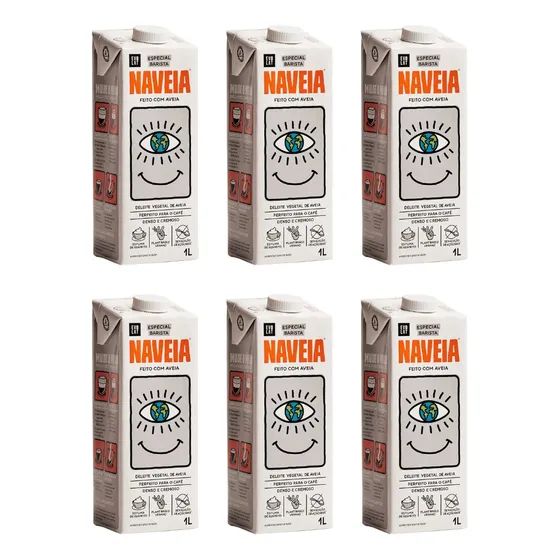 Leche Vegetal De Avena Barista Naveia 1l Pack 6 Unidades