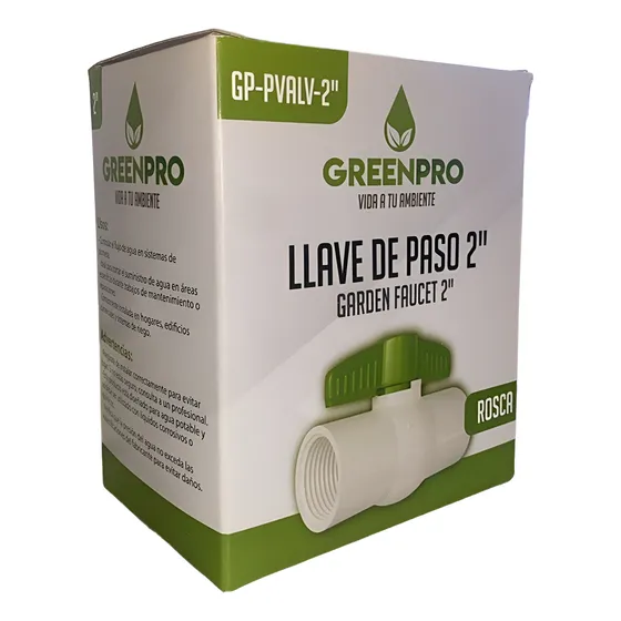 Llave De Paso De Bola 2 Pvc Con Rosca 