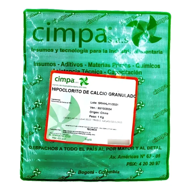 Hipoclorito De Calcio Granulado Cimpa Para Piscinas 1000 Gr