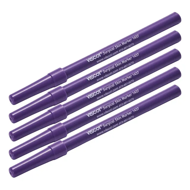 Kit 10 Caneta Cirúrgica Marcadora Pele Estéril Ponta Regular