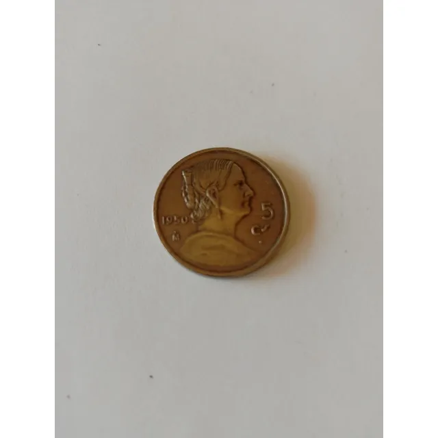 Moneda De 5 Centavos De 1950 Josefa Ortiz De Domínguez 