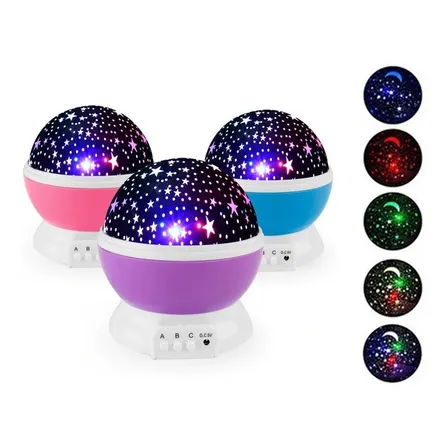 Proyector Lámpara Led Luz Cielo Estrella Espanta Cuco Niños