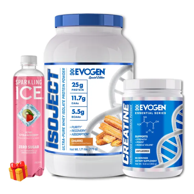 Pack Isoject 2lbs + Creatina 300g - Evogen Nutrition Sabor Churro