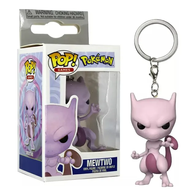 Llavero Pocket Pokemon Coleccionable Mewtwo Pop Lila