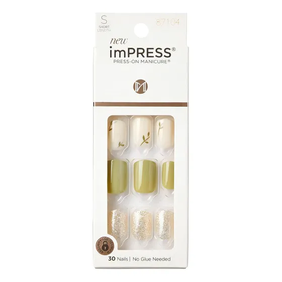 Uñas Press On - Impress - Diseño Hojas - Spring Is Coming