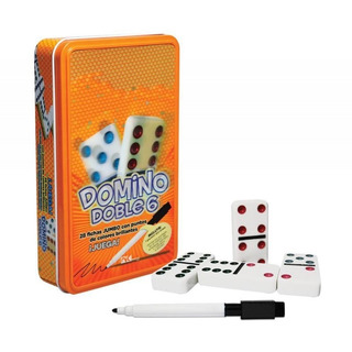Domino Doble 6 En Caja Metalica 28 Fichas Domino Doble 6 En Caja Metalica 28 Fichas