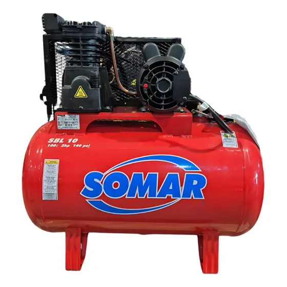 Compresor Somar Monofasico 2 Hp Br 140 Lbs Csl/100 Lts