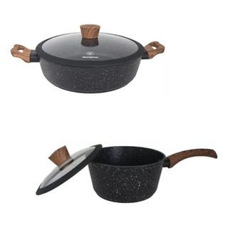 Westinghouse Arrocera 24cm Y Olla 20cm Mármol Negro Madera Westinghouse Arrocera 24cm Y Olla 20cm Mármol Negro Madera