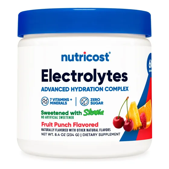 Electrolyte Complex Powder Nutricost Fruit Punch 60 Servings