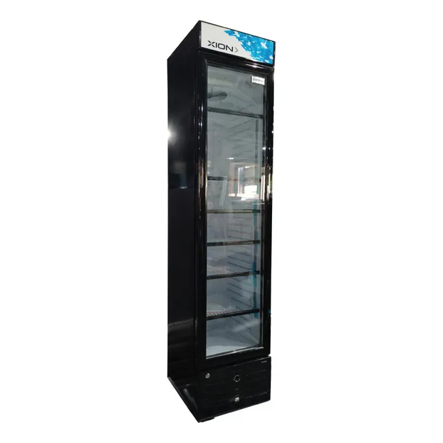 Heladera Vitrina Expositor Botellero Comercial Xion 192 Lts Color Negro