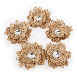 5 Rosas De Arpillera De Arpillera De Cristal Para Navidad 5 Rosas De Arpillera De Arpillera De Cristal Para Navidad