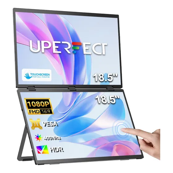 Uperfect Monitor Dual Portatil Touchscreen 18,5 Gamer Tela