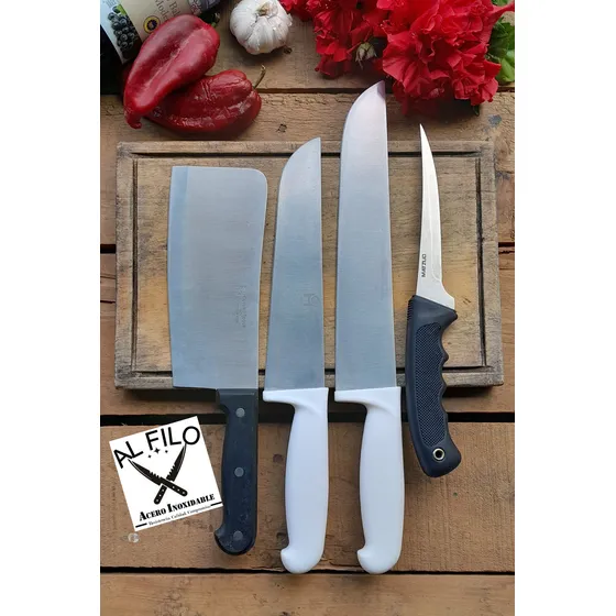 Cuchillos Para Carnicería. Bisteceros, Deshuesador, Hachuela