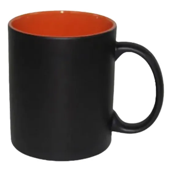Taza 11 Oz Mágica Sublimación Negra Con Interior De Color