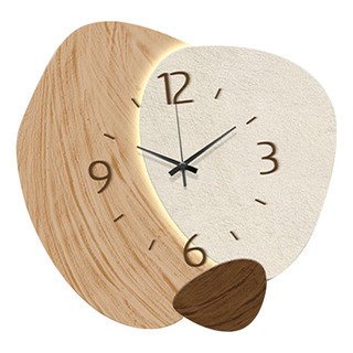 Reloj De Pared Nórdico Para Niños, Reloj Fácil De Marrón Reloj De Pared Nórdico Para Niños, Reloj Fácil De Marrón
