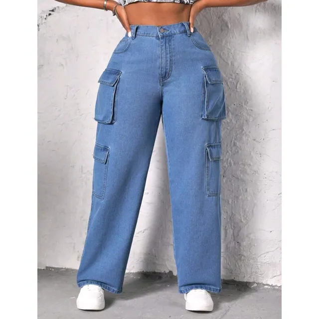 Pantalón Cargo Plus Shein 3xl Mom Jeans