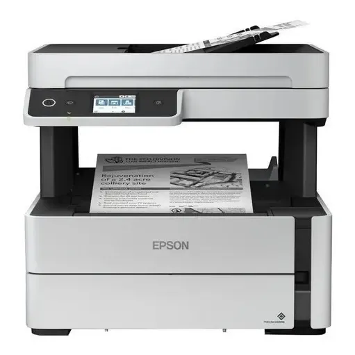 Multifuncional EPSON Ecotank M3170 inalámbrica en blanco y negro con fax y ADF