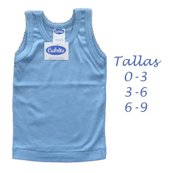 Camisetas De Bebé Con Encajes Marca Cabrito (3 Unidades)