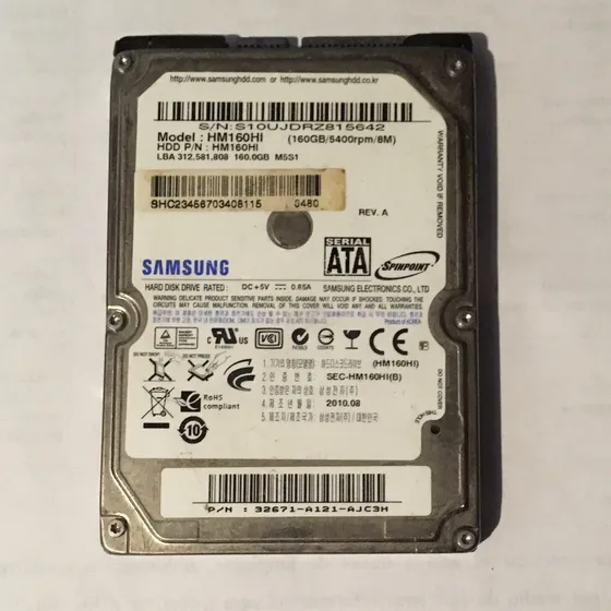 Disco Duro Samsung 160gb 5400rpm 8m Hm160hi Laptop Hdd 