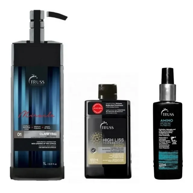 Truss Clarifying Sh 1l + High Liss Blond 650ml + Amino 225ml