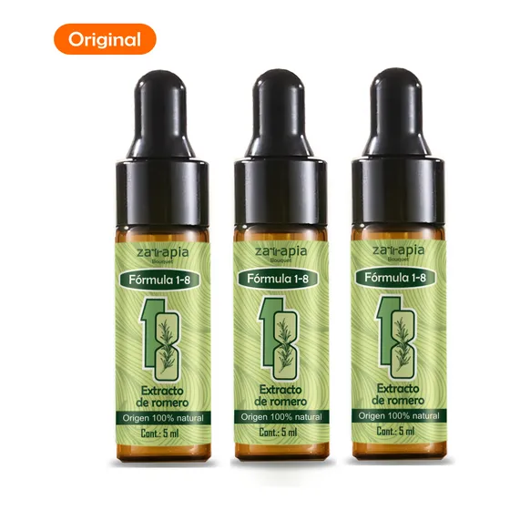 Tripack De Fórmula 1-8 Potenciador De Champú (con Romero)