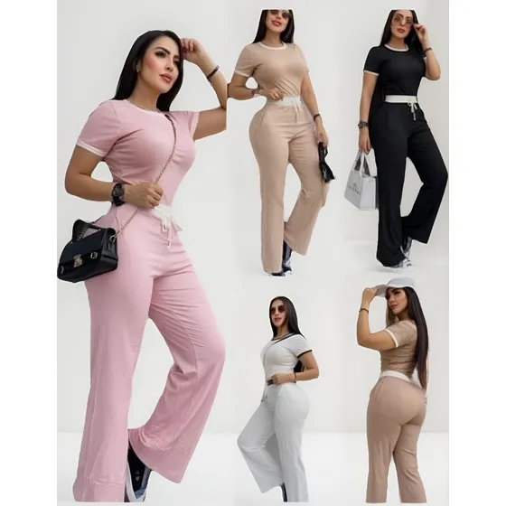 Conjunto Mono Jogger Y Franela Blusa Para Dama Talla Unica