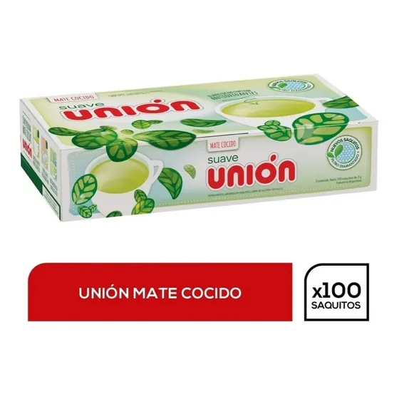 Mate Cocido Union Filtro Diamantado X 100 Saquitos