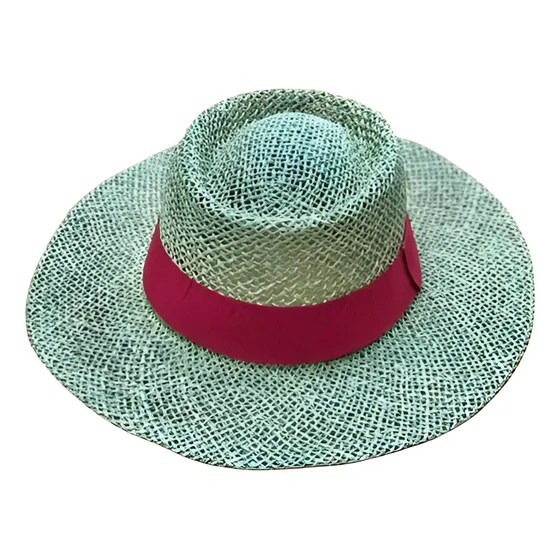 Sombrero Playero Unisexo Importado Tejido Paja Adorno Cinta