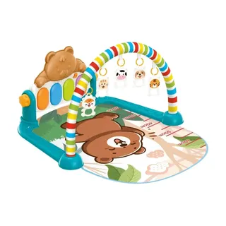 Maxi Baby Tapete De Atividades Bebê Piano Musical com 5 Brinquedos In