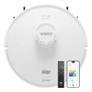 RobĂŽ Aspirador De PĂł Wap Robot W3000 Com Controle Remoto E App, Varre Passa Pano, 127/220v RobĂŽ Aspirador De PĂł Wap Robot W3000 Com Controle Remoto E App, Varre Passa Pano, 127/220v