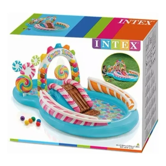 Piscina Inflable Con Tobogán Intex