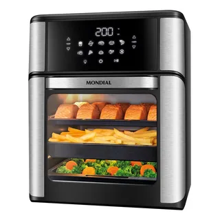 Fritadeira Elétrica Forno 12l Afon-12l-bi-bc Preto Mondial Fritadeira Elétrica Forno 12l Afon-12l-bi-bc Preto Mondial