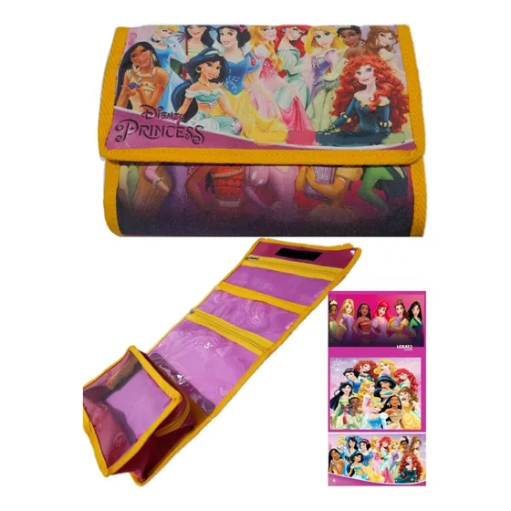Cartuchera Desplegable Princesas Disney Sirenita Aurora Color 08 F