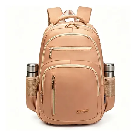 Mochila Resistente À Água Para Estudantes Femininas, Viagens Khaki