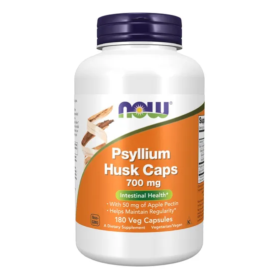 Cápsulas De Cáscara De Psyllium Supplements Now 700 Mg Con P