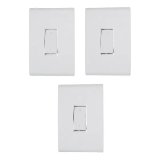 Kit C/ 3 Interruptor Simples 1ts Liz Branco - Tramontina