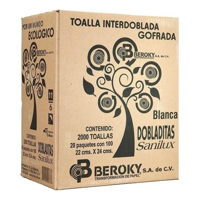 Toalla Interdoblada Bca Marca Sanilux Tipo Sanitas 2000 Pz.