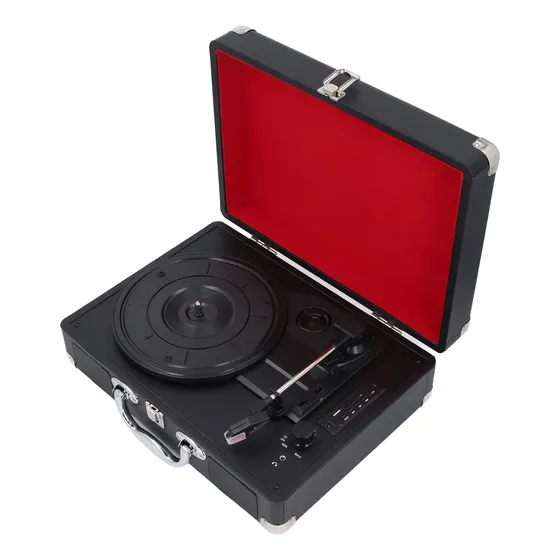 Tocadiscos Portátil Vintage Bt Retro Tocadiscos Usb 33 45