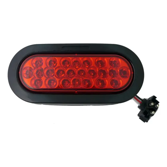 Foco Led Rojo 6 Pulgadas Ovalado Ramplas Camion Multivolt