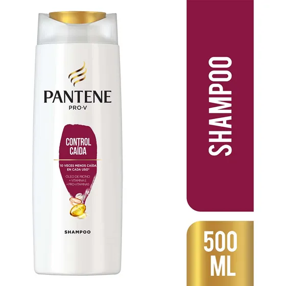 Shampoo Pantene Pro-v Control Caída 10 Veces Menos Caída En Cada Uso 500ml