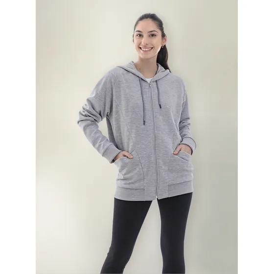 Campera Con Capucha Y Bolsillo Liviana De Mujer 4599