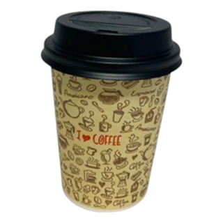 Vasos Polipapel Para Café 12oz (355cc) Con Tapa, Multicolor Vasos Polipapel Para Café 12oz (355cc) Con Tapa, Multicolor
