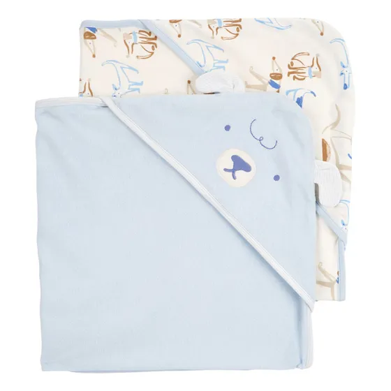 Toalla Con Capucha Carters Motivos - Mvd Kids Color Celeste