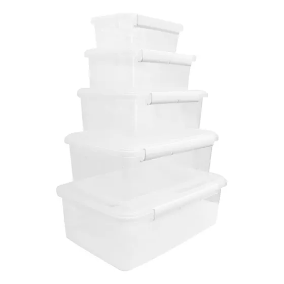 Set 5 Contenedores Tupper Plástico Microo Freezer 1.5 A 16 L